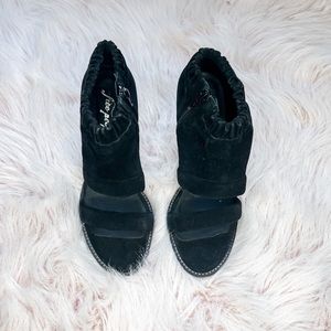 Free People Open Toe Suede Heels Size 7.5